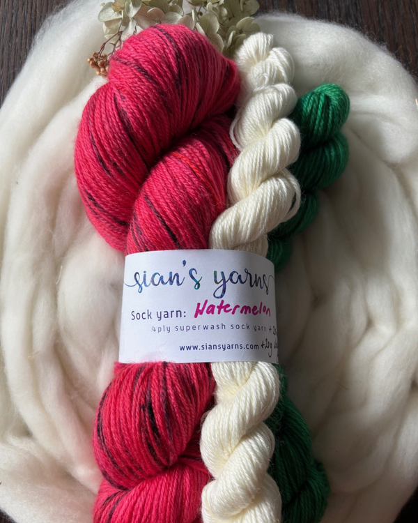 Watermelon - 4ply Sock Set - Sian's Yarns