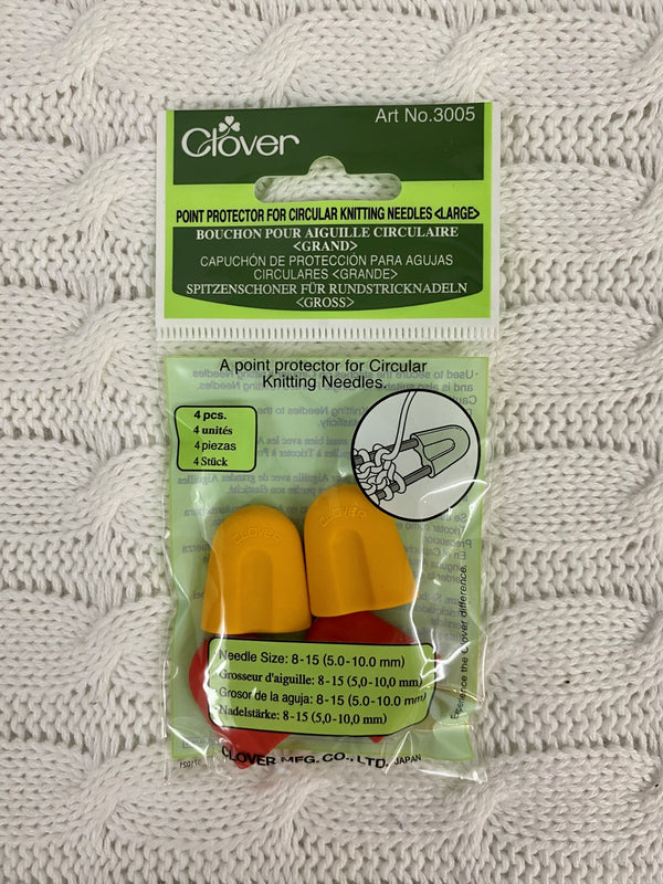 Clover Rubber Point Protector for Circular Needles - Large