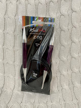 KnitPro Zine Fixed Circular Needles - 150cm (No refunds or returns)