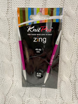 KnitPro Zine Fixed Circular Needles - 40cm (No refunds or returns)