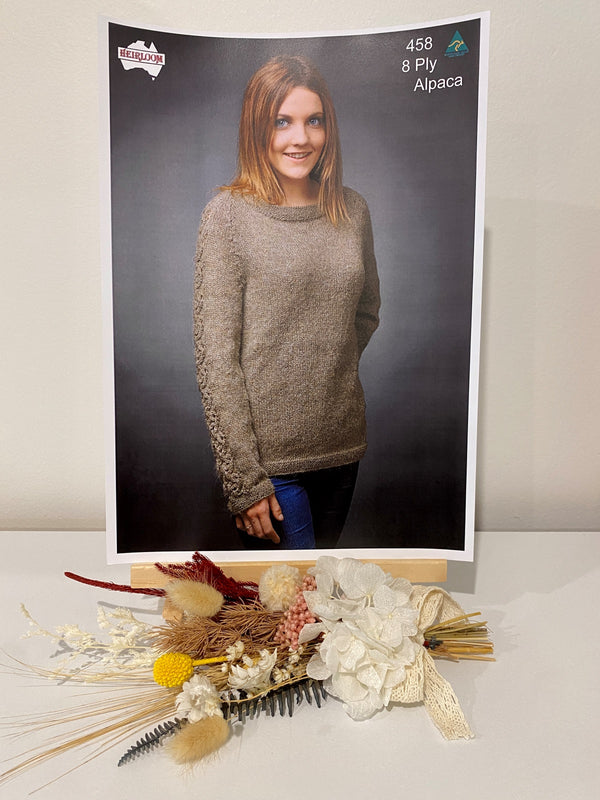 458 - Woman's Jumper - 8ply Pattern (No Return)