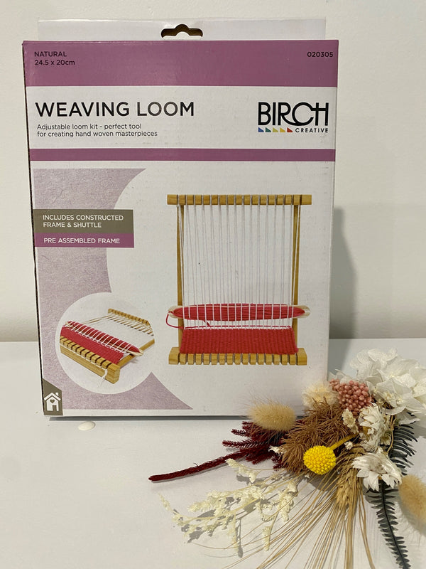 Birch Weaving Loom - Wood 24.5 x 20 cm