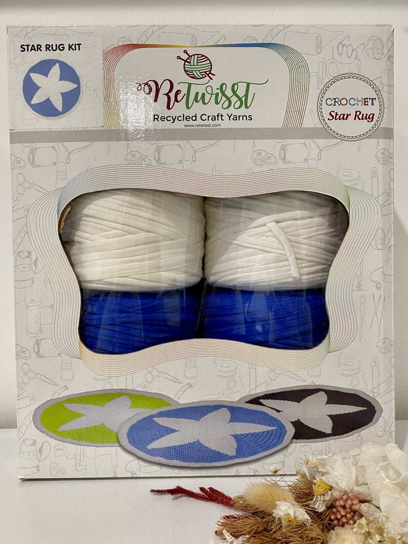 Retwisst Star Rug Kit - Blue/White