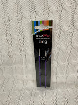 KnitPro Zing Aluminum Interchangeable Knitting Needles - long (No returns or refunds)