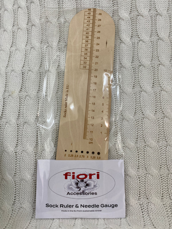 Fiori Sock Ruler & Needle Gauge