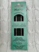 KnitPro Long (13cm) -Mindful  Collection Stainless Steel Interchangeable Circular Needles -