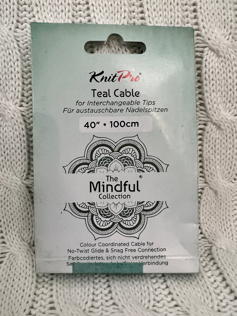 KnitPro Mindful Collection Teal Cable