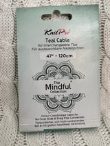 KnitPro Mindful Collection Teal Cable