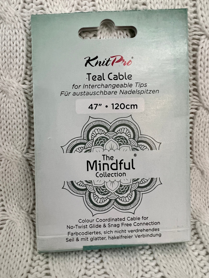 KnitPro Mindful Collection Teal Cable