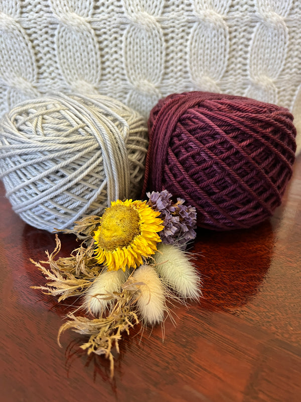 Natural + Plum - 2x50g set -  DK Twist