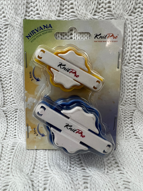 KnitPro Pompom Maker Small - Nirvana Set of two - 3.5cm & 4.5cm