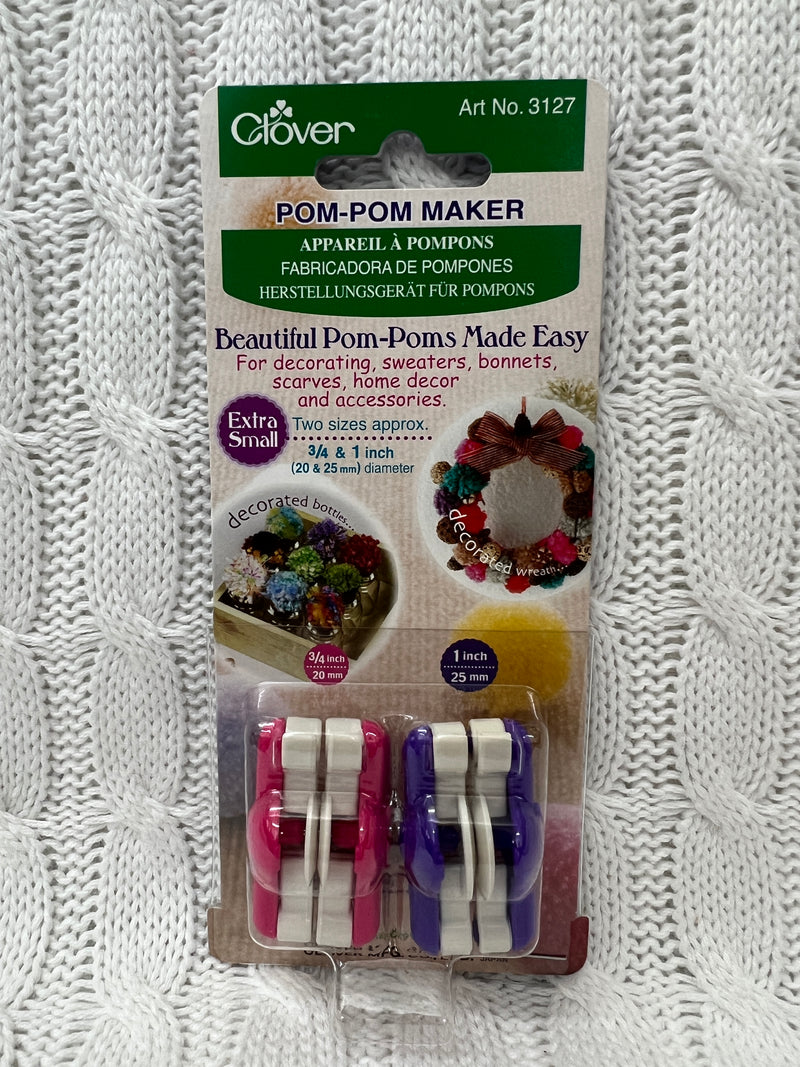 Clover Pom Pom Extra Small 20mm and 25mm