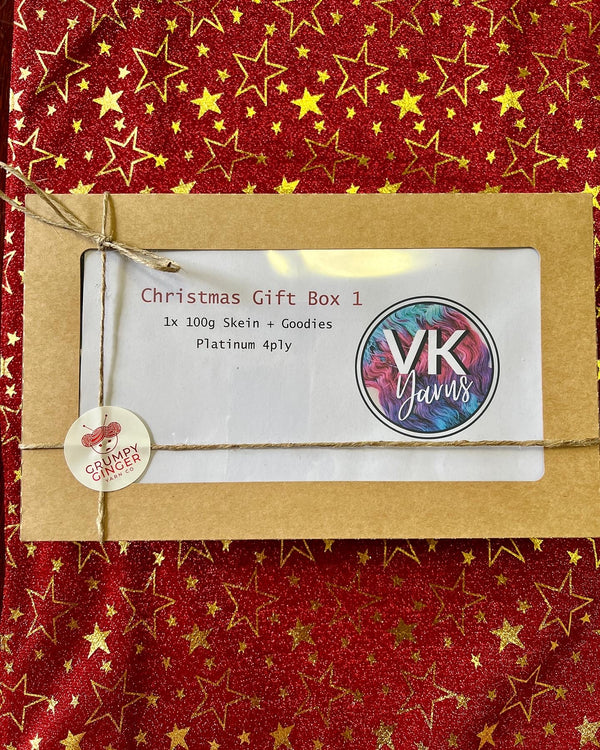 Christmas Gift Box 1x 100g Skein + Goodies - Platinum 4ply
