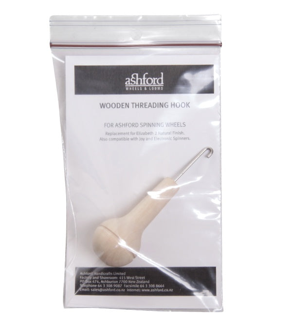 Ashford Wooden Threading Hook Lacquered - Packaged 1pc (WTHLP)